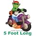 Airblown Inflatable 5 Ft Long Monster on a Motorcycle