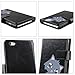 iPhone 6 Plus Case, iPhone 6s Plus Case, ULAK PU Leather Magnet Wallet Credit Card Holder Flip Case Cover with Built-in 9 Card Slots For Apple iPhone 6 Plus/iPhone 6s Plus 5.5 inch (Black cat)