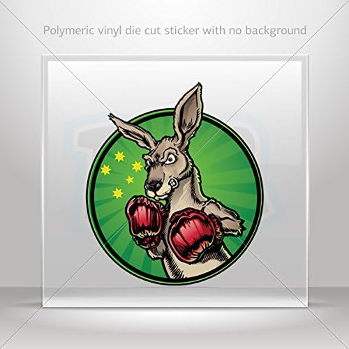 Decal Stickers Kangaroo Boxer Decoration Bike Motorbike Bicycle Vehicle ATV c (8 X 6.96 In)