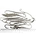 LQZ(TM) 10Pcs of Mixed Designs of Anitqued Silver Hook Bookmarks