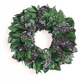 GREEN Salal BLUE Hydrangea Garden Classic Wreath 18 Handmade in USA