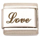 Love Italian Charm Stainless Steel 9mm