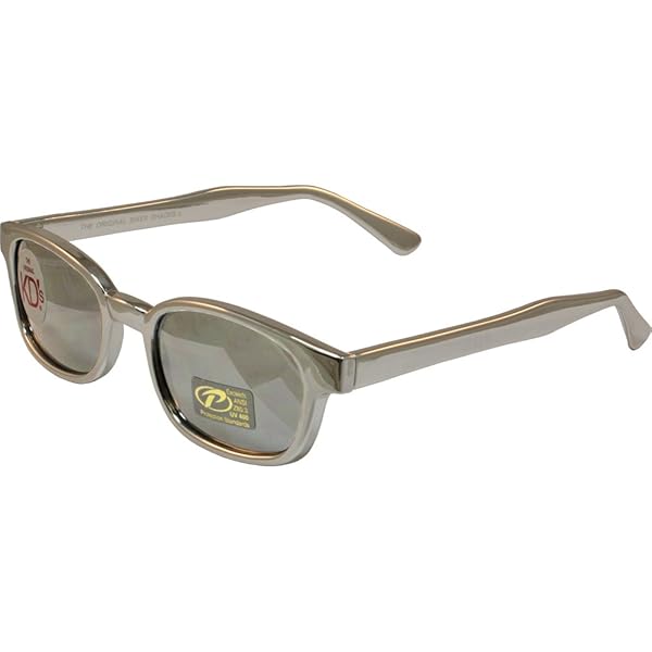 Original KD (Original KD's Biker Sunglasses Chrome Frame with Silver