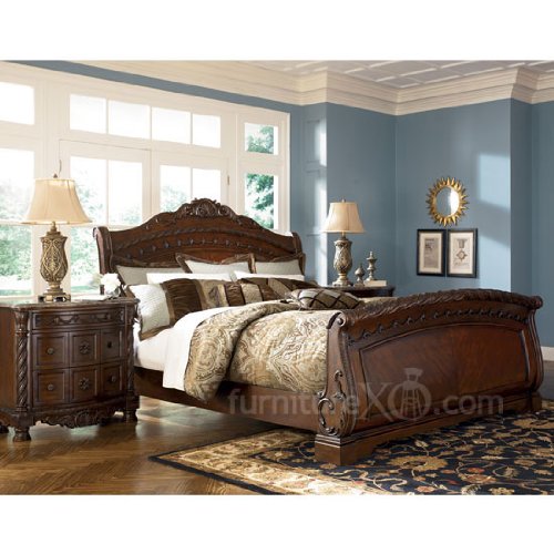 North Shore Sleigh Bed Budget Bedroom Set by Ashley Furniture