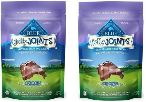 Blue Buffalo Jolly Joints Chicken Jerky Dog Treats , 2 Pack 3.25 oz packages