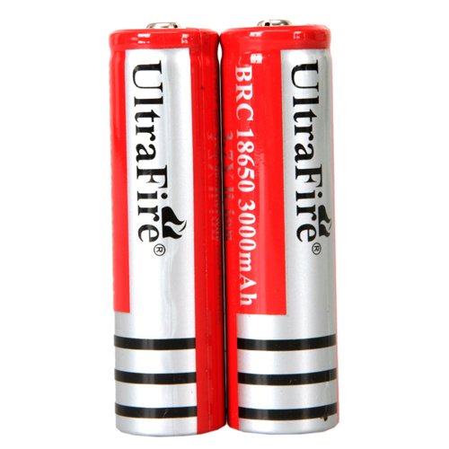 2- Pack 3.7v 3000mah Ultrafire 18650 Li-ion Rechargeable Battery