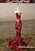 Display Stand- Deep Red Satin Evening Gown ..