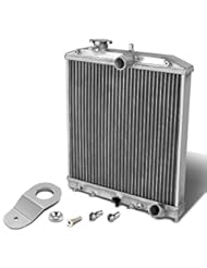 Automotive Parts and Accessories: DNA 2-Row Radiator+Silver Stay Mounting Bracket - Honda EK Auto Transmission AT - DNA MOTORING