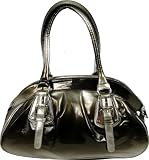 Womens Grey Tone Designer Shoulder Handbag