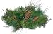 Set Of 2 Artificial Pine & Cone Christmas Candle Holder Centerpieces