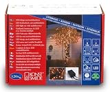 Konstsmide 3631-860 Micro LED Lichterkette (120 kupferfarbene Dioden, Multifunktion, 24V Au&szlig;entrafo, 7.2W, schwarzes Kabel)