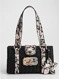 GUESS Wild Flower Small Box Satchel, BLACK Reviewed