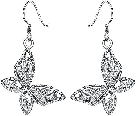 Elegant Fashion Jewelry Gold Plated Heart Shape Stud Dangle Earings Eardrop (C)