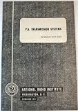 P.A. Transmission Systems Ref Text 41BX (National Radio Institute)