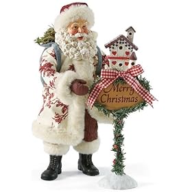  Enesco Department 56 Clothtique Possible Dreams *Toile a Good Night* Santa Exclaims Merry Christmas to All, and to All a Good Night