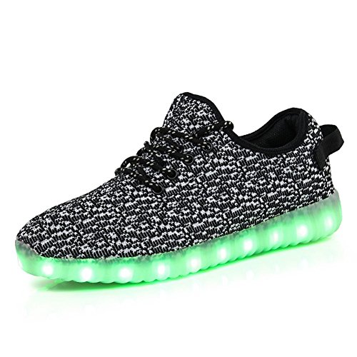 CAYANLAND 11 Color Modes Men and Women LED Light Up Shoes Slip-on Fashion Sneaker