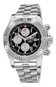 Breitling Men's A1337011/B973 Super Avenger Black Chronograph Dial Watch from BRIT ARCH OF COUNTRY