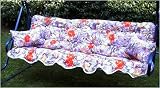 Auflage Hollywoodschaukel 180x50x12 Blume rot
