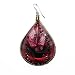 Large Deep Reds Woven Mermaid Teardrop Earrings with Beads