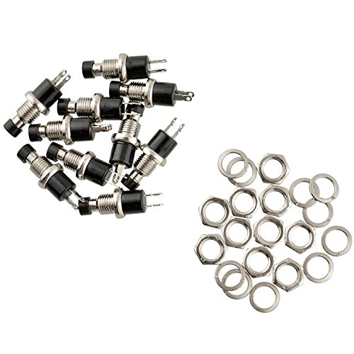 {Factory Direct Sale} 10PCS New Mini Push Button Pushbutton CAR VAN Boat SPST Momentary N/O OFF-ON Switch 7mm Black