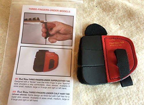 Wilson Black Widow Leather 3 finger under Shooting Tab RH Large
