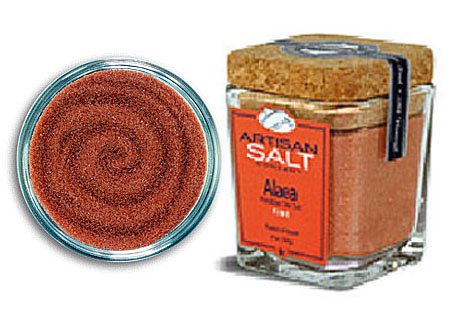 Alaea Hawaiian Sea Salt (fine) by Artisan Cork Jar 8oz by Salt Works
