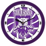 NCAA Weber State Wildcats Purple Dimension Wall Clock