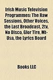 Irish Music Television Programmes: The Raw Sessions, Other Voices, the Last Broadcast, 2tv, No Disco, Glor Tire, MT-USA, the Lyrics Board-