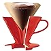 Hario V60 Ceramic Coffee Dripper, Size 01, Red
