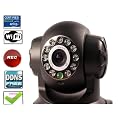 Wireless/Wired Pan & Tilt IP Camera/webcam Internet CCTV camera with 10 meterNight Vision and 3.6mm Lens (67� Viewing Angle--Black--By iClever�