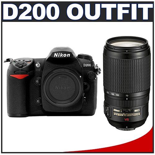 Nikon D200 Digital SLR Camera with Nikon 70-300mm f/4.5-5.6 G ED-IF AF-S VR Zoom-Nikkor Lens Outfit