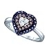 14K White Gold .50CT Brilliant Diamond Ring-Featuring Chocolate Heart Diamonds