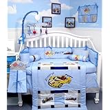 New Zoom Zoom Race Car Baby Crib Nursery Bedding Set 10 Pieces