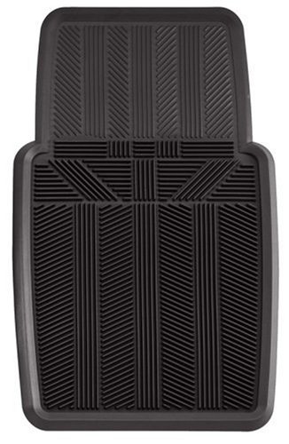 Kraco K2500BLACK 1-Piece Rubber Car Front Mat - Black