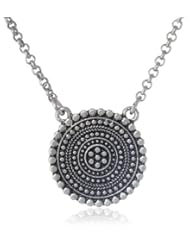 Lucky Brand "Jan14 Indigo Trail Necklace Brc" Tribal Pendant Necklace, 18"