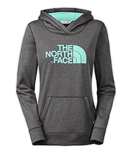 Women's The North Face Fave Pullover Hoodie Asphalt Grey Heather/Mint Blue Size Small