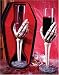TWO! Skeleton Hand Wine Glass in Coffin Box