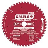 Diablo D0649F 6-3 4 x 48-Tooth Steel Demon TCG Ferrous Cutting Circular Saw Blade 21mm Arbor by Freud