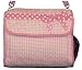 Diaper Bag - Pink & White Quilted Gingham Diaper Bag w/Polka Dot Trim