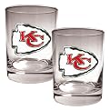 Kansas City Chiefs Rocks Glass Set - Clear