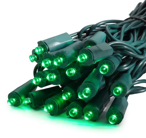 GKI Bethlehem Lighting FlexChange Indoor/Outdoor Holiday Christmas Light Set with 50 Wide-Angle 5 mm LED , Green