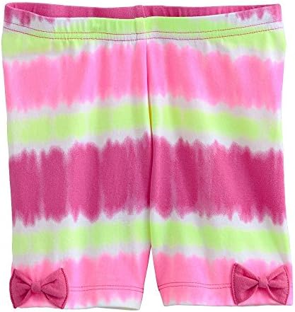Girls Jumping Beans Bow Bike Shorts (3T, Tiedye)
