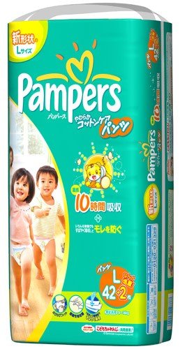 パンパース やわらかコットンケアパンツ L 42+2枚×4(176枚)