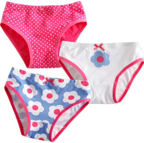 Vaenait Baby Toddler Kids Girls Briefs 3-Pack Underwear Set Daisy