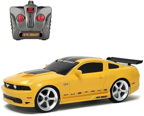 Radio Control Sports Car 1:24 Scale - Yellow Ford Mustang 27MHZ from New Bright