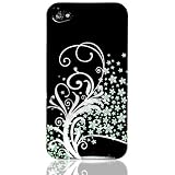 ORIGINAL iProtect Iphone 4 / 4S Floral Case H�lle schwarz Retro HARDCASEvon "iprotect"