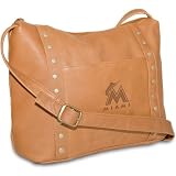 MLB Miami Marlins Tan Leather Women's Top Zip Handbag