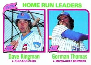 1980 Topps #202 Home Run Leaders / Dave Kingman / Gorman Thomas ...