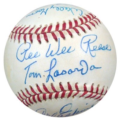Dodgers Greats (11 Signatures) Autographed/Hand Signed NL Baseball Sandy Koufax, Pee Wee Reese & Tom