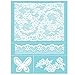 Martha Stewart Crafts Glass Silkscreen (8.5 by 11-Inch), 33234 Antique Lace